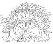 Coloriage dragon ball z sangoku super sayen 10 manga dbz