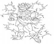 Coloriage dragon ball z sangoku super sayen 5