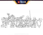 Coloriage lego nexo knights Formation line boucliers