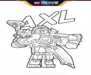 Coloriage lego nexo knights bouclier Axl