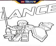 Coloriage lego nexo knights bouclier Lance