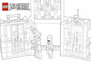 Coloriage lego ninjago police et prisoniers