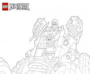 Coloriage Lego Ninjago cole Jay tank