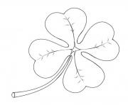 Coloriage four leaf clover saint patricks day