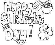 Coloriage interesting saint patrick happy