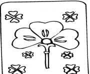 Coloriage shamrock card saint patricks day