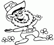 Coloriage stpatrick est joyeux