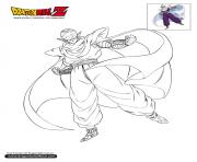 Coloriage dbz piccolo en plein vol dragon ball z officiel