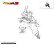 Coloriage dbz 7 trunks dragon ball z officiel