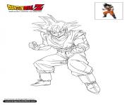 Coloriage dbz goku pret au combat dragon ball z officiel