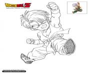 Coloriage dbz trunks enfant dragon ball z officiel