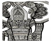 Coloriage elephant gratuit adulte