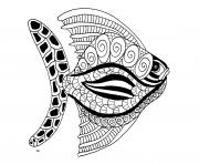 Coloriage poisson animaux fish ocean