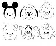 Coloriage tsum tsum disney facile enfant simple