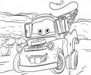 Coloriage tow mater from cars 3 disney