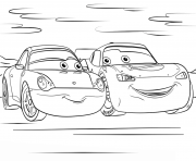 Coloriage lightning mcqueen and sally from cars 3 disney