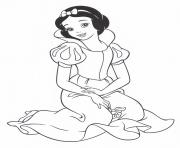 Coloriage blanche neige disney princesse souriante