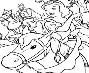 Coloriage princesse blanche neige avec son prince amoureux