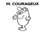 Coloriage monsieur madame courageux