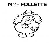 Coloriage monsieur madame mme follette