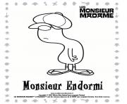 Coloriage monsieur madame endormi