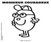 Coloriage monsieur madame monsieur courageux