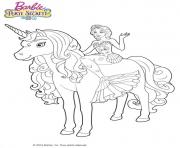 Coloriage barbie et la porte secrete