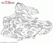 Coloriage barbie princesse la pop star