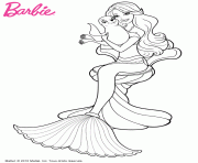 Coloriage princese barbie elsa sirene