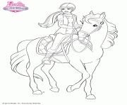 Coloriage barbie et son cheval 2017