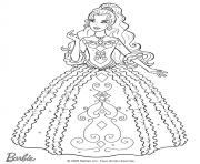 Coloriage la belle barbie se prepare pour son bal