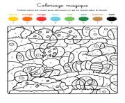 Coloriage magique de paques facile