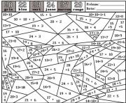 Coloriage magique mathematique difficile