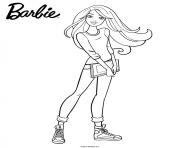 Coloriage barbie avec ses livres d etudiante