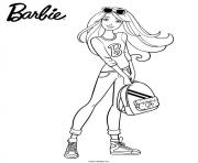 Coloriage barbie avec son sac d etudiante