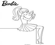 Coloriage barbie et son petit chiot