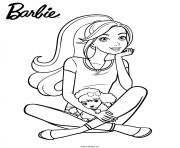 Coloriage barbie avec son chiot