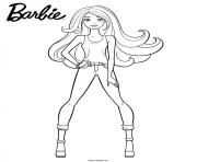 Coloriage barbie en debardeur et leggins