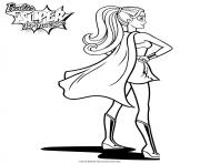 Coloriage barbie princesse kara en tenue de super heroine