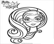 Coloriage barbie princesse portrait de super paillette