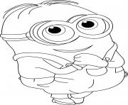 Coloriage minion bob cute