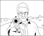 Coloriage walter white breaking bad shoot gun