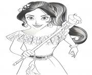 Coloriage elena davalor disney