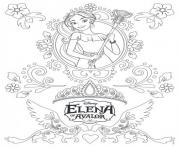 Coloriage zentangle mandala elena avalor disney