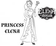 Coloriage princesse elena davalor de disney