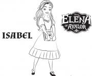 Coloriage isabel de elena avalor disney princesses