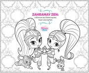 Coloriage Zahramay Zen shimmer et shine Adult