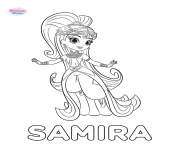 Coloriage shimmer et shine Samira