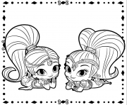 Coloriage shimmer et shine