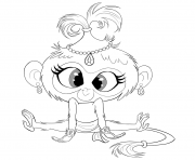 Coloriage Monkey Tala from shimmer et shine